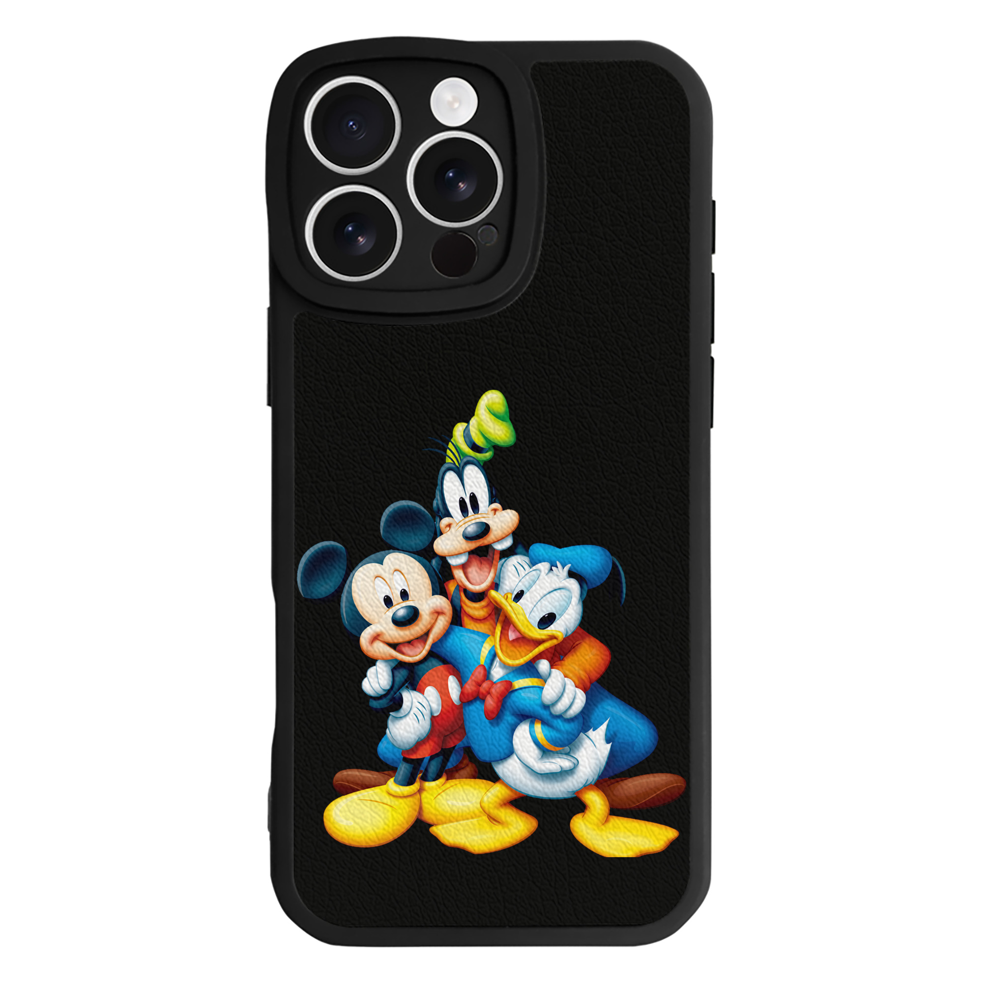 （画像用） ミッキーマウス Mickey Mouse 【iPhone 16シリーズ対応】シリコンスマホケース（レザー調） 材質：シリコン